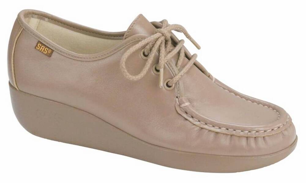 NEW SAS women's bounce lace up moc shoes - wide in mocha